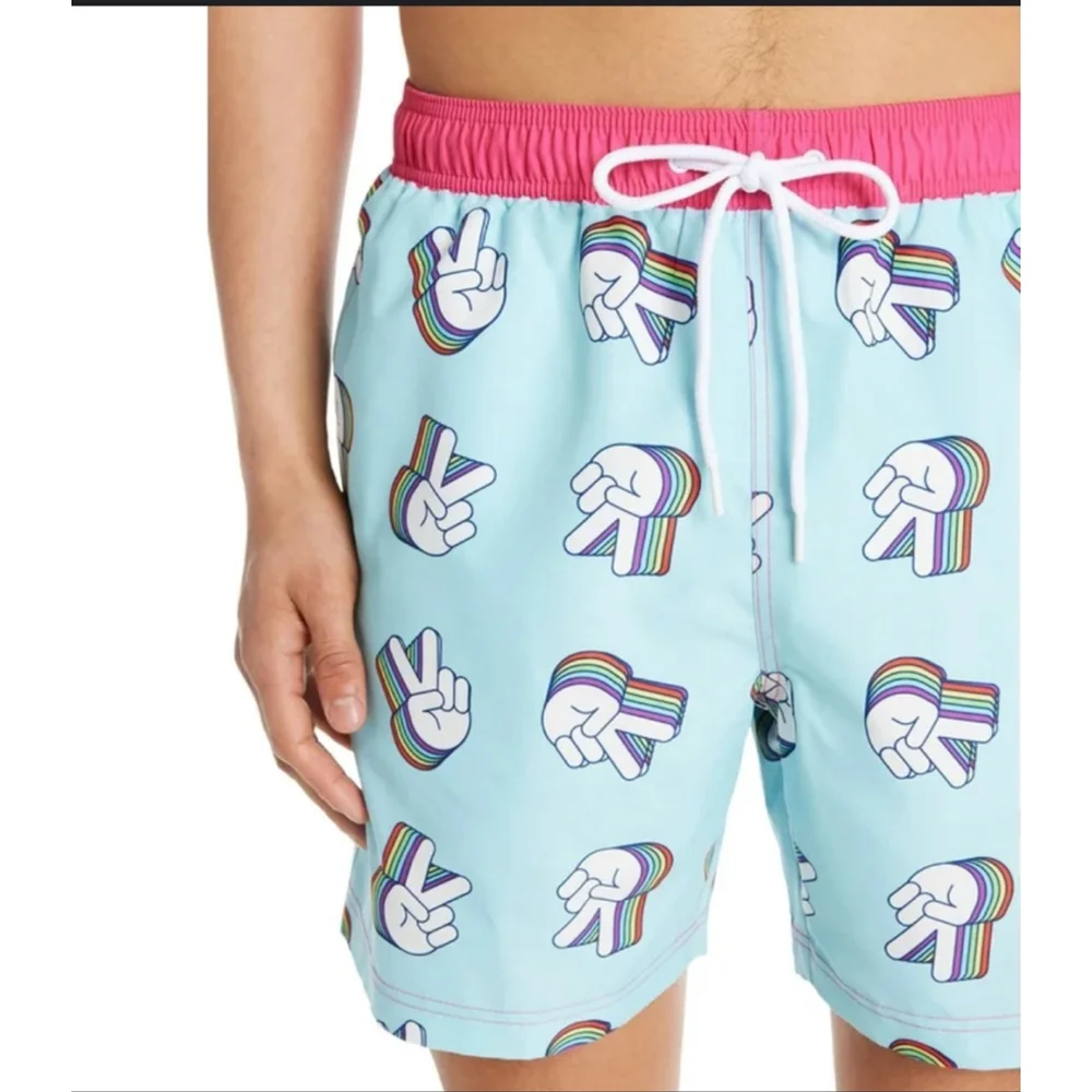 Men’s shorts, swim trunks, Pride, NWT, Large